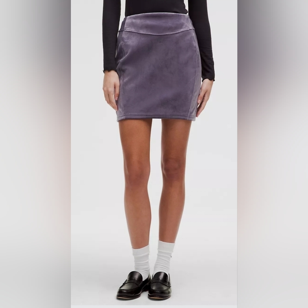 NWT Lululemon Scuba Highrise Mini Skirt Velvet XL
